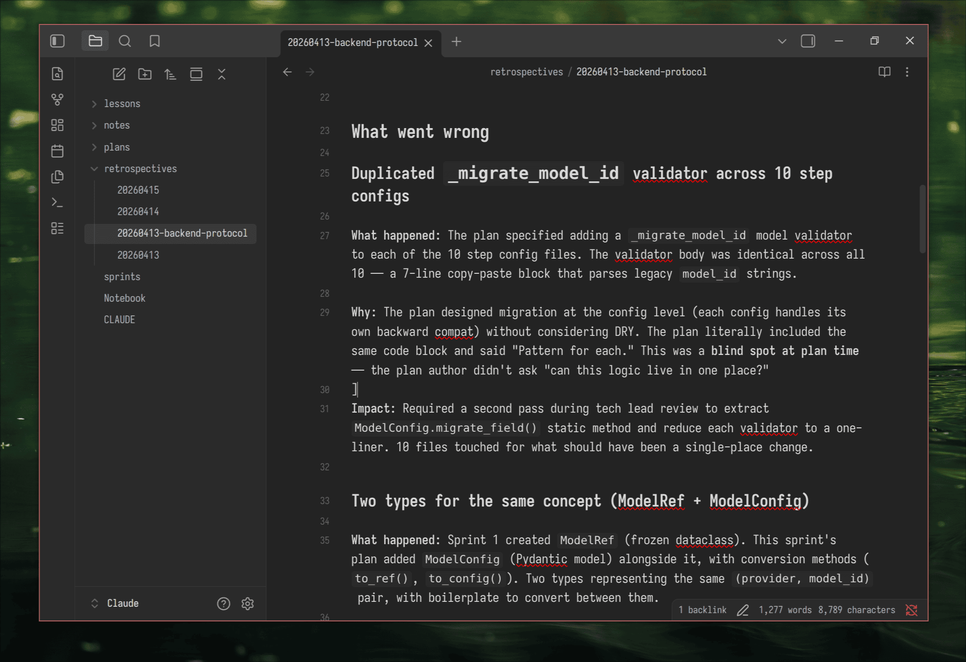 Retrospective in Obsidian: &ldquo;What went wrong&rdquo; with root cause analysis for duplicated validators and dual types